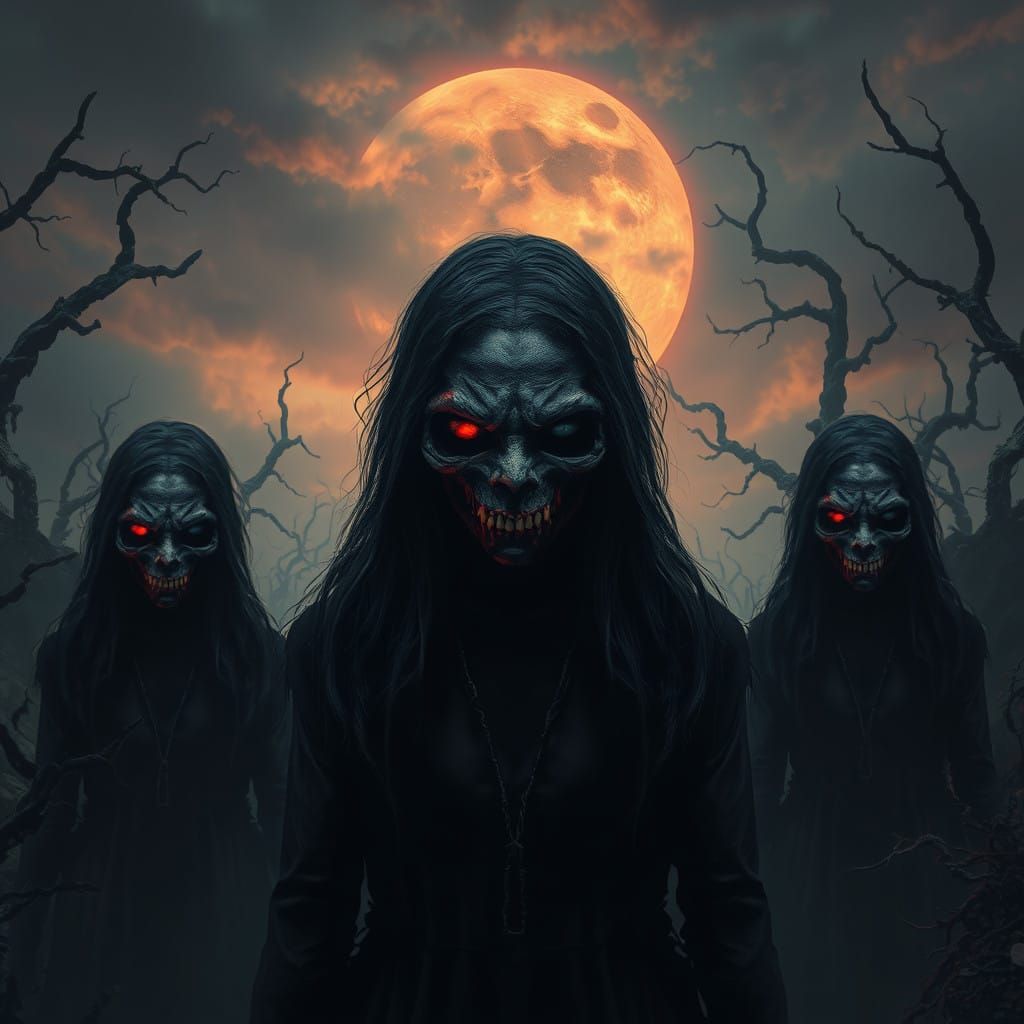 Menacing Women in a Haunting, Twisted Landscape