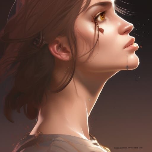 Hyperdetailed Cowgirl Portrait in Art Nouveau Style