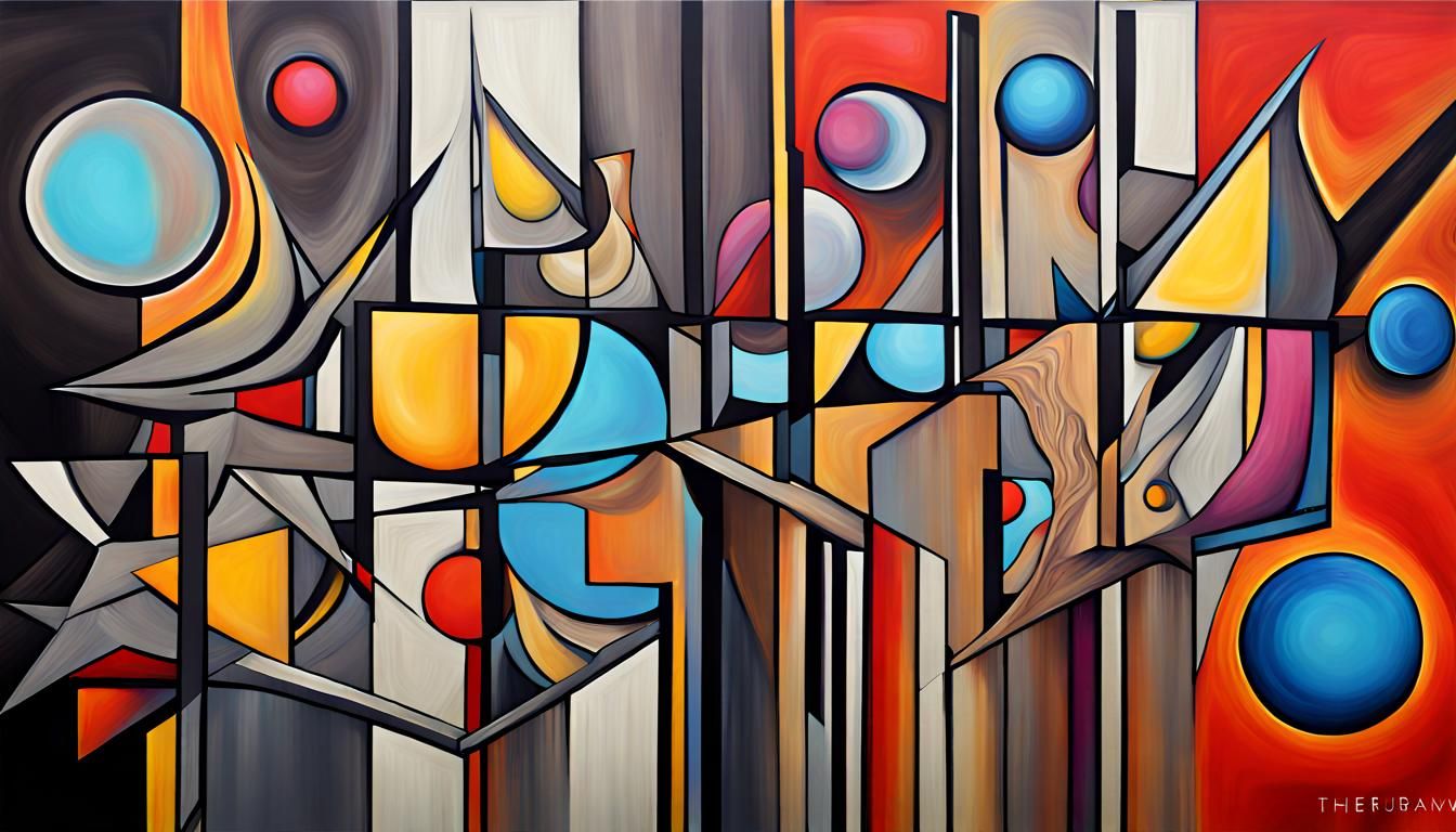 Vibrant Abstract Artwork Challenging Perception
