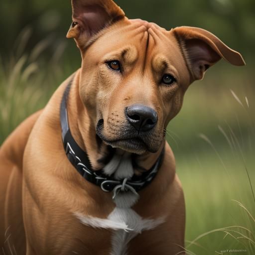 Rhodesian Ridgeback Portrait in the Savannah