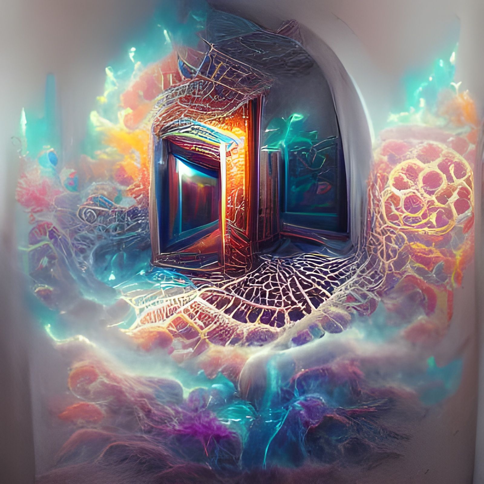 Dimensional Portal: Geometric Mandala in Ethereal Fantasy St...
