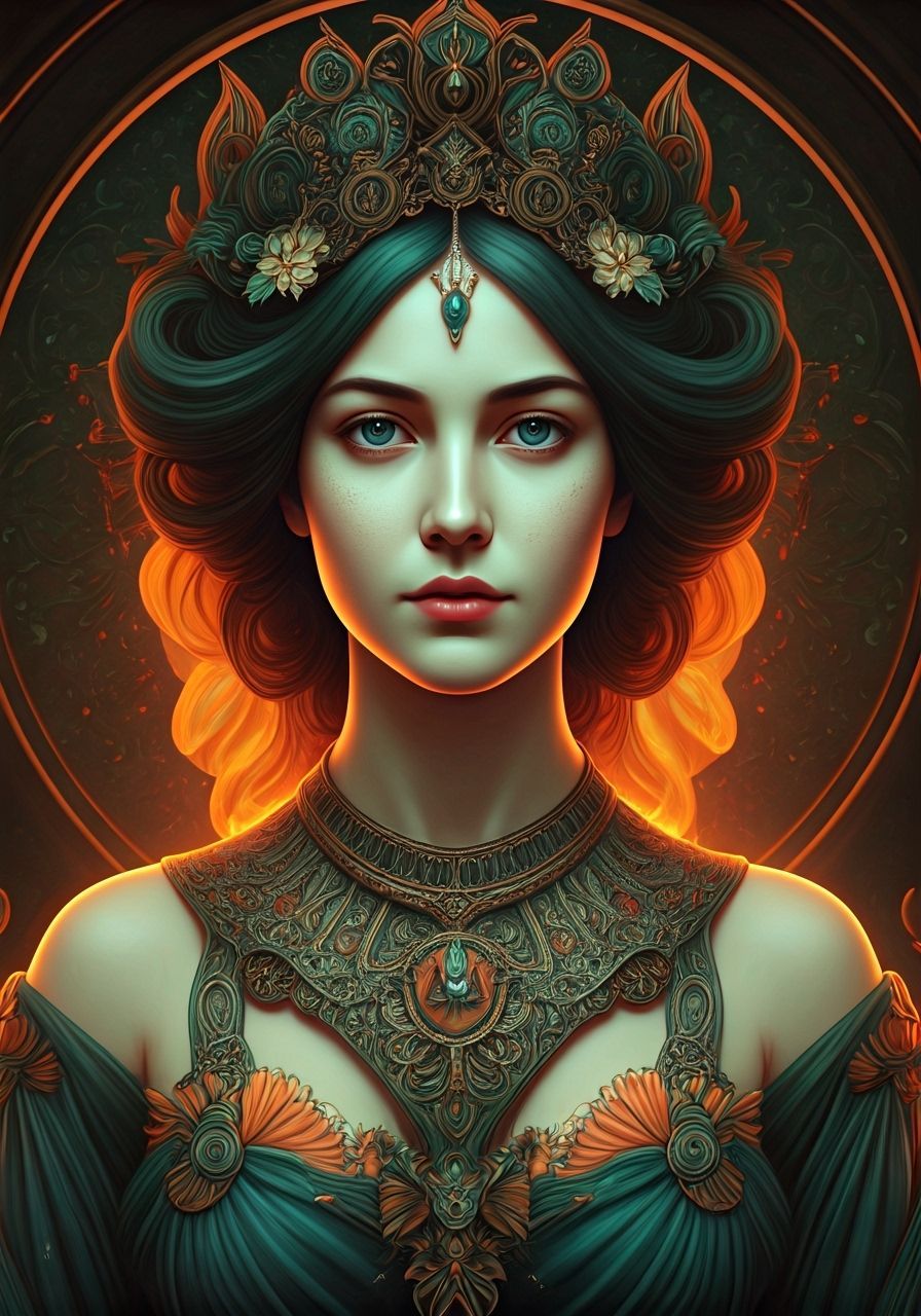 Mannerist Woman Concept Art with Dynamic Lighting