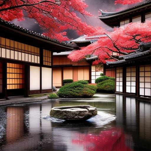 courtyard japanese house