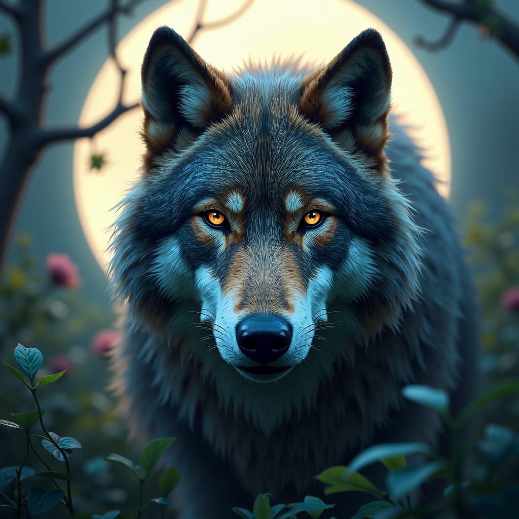 Majestic Wolf Pack Alpha in Hyper-Realistic Style