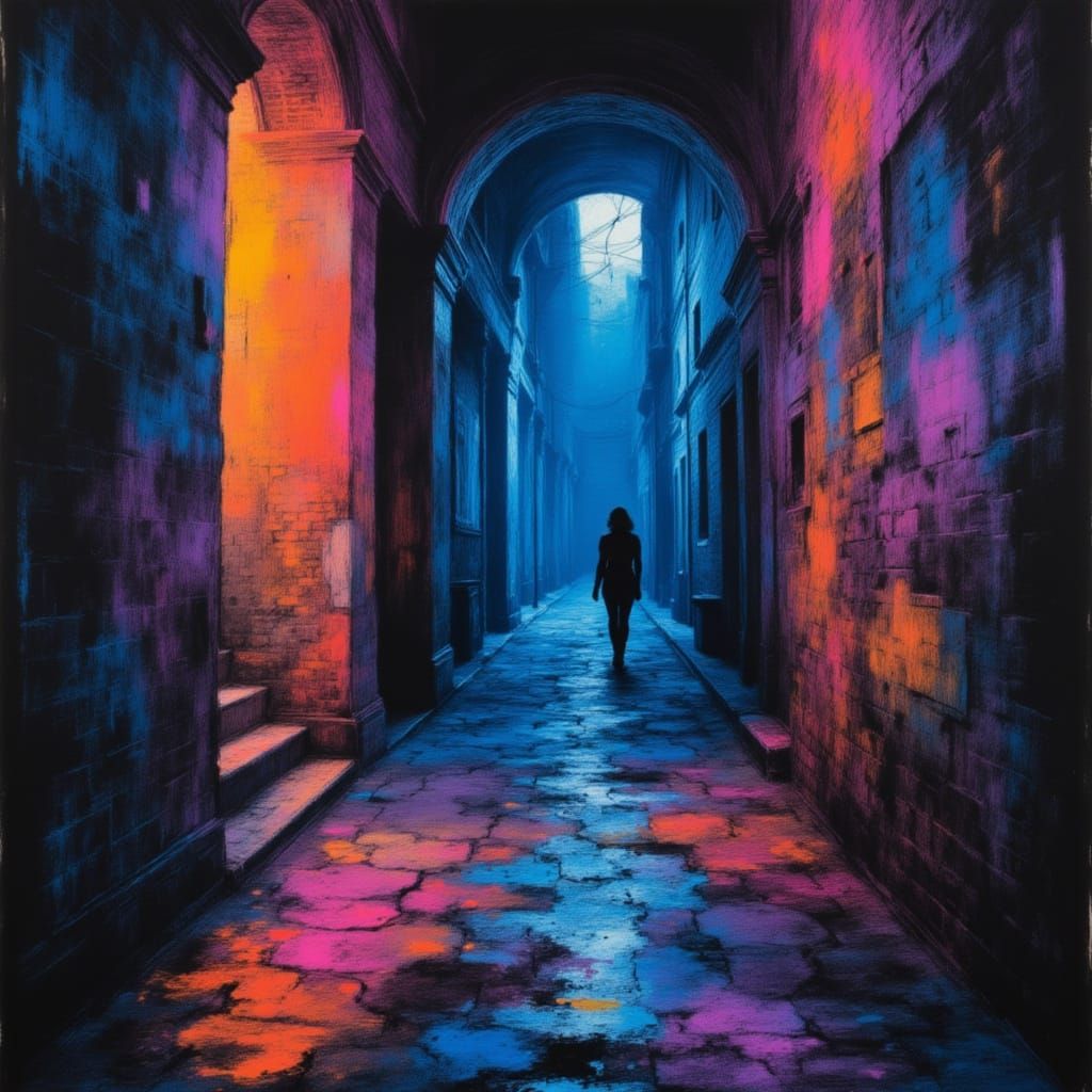 Surreal Cobalt Underworld Celestial Dreamscape