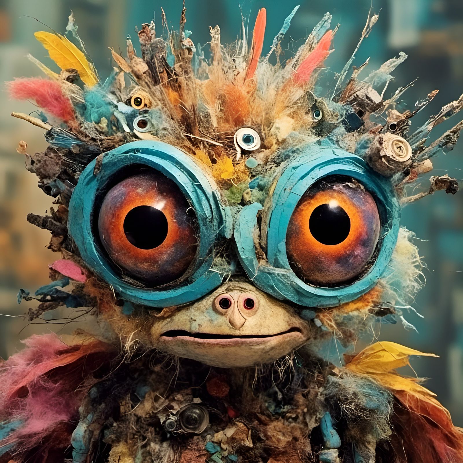 Cute Big-Eyed Furry Creature in HD Photography