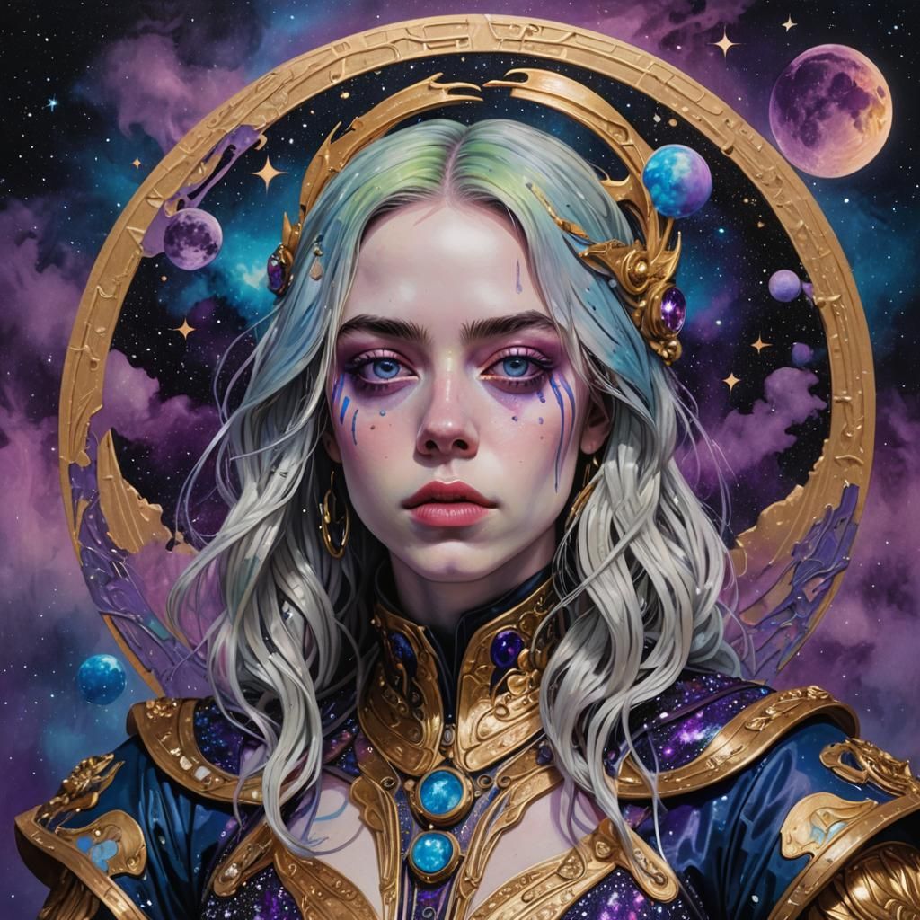 Art Nouveau Space Cowboy Portrait