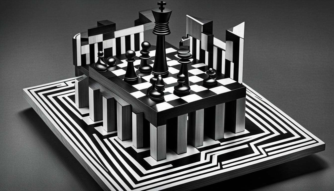 Surreal Chess Set with Impossible Geometry
