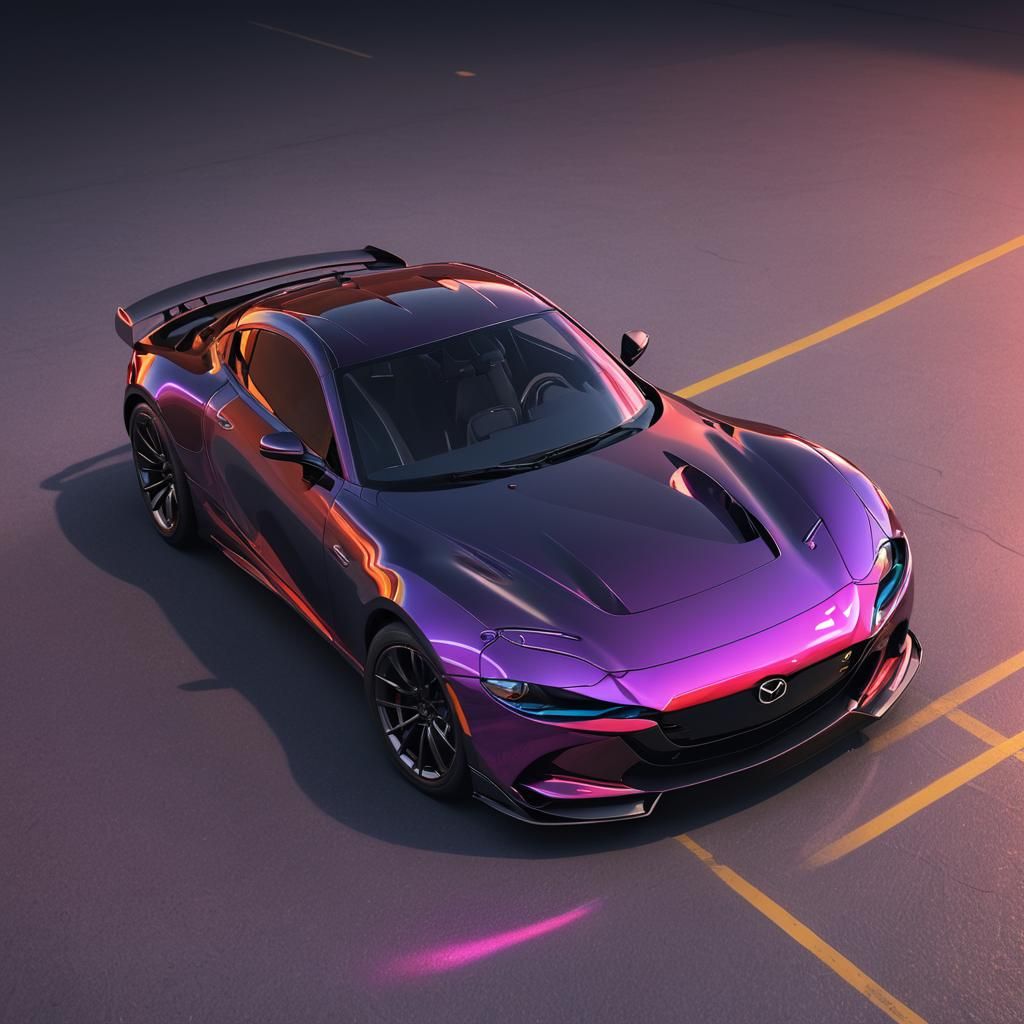 Futuristic 2029 Mazda RX7 Prototype Concept Art