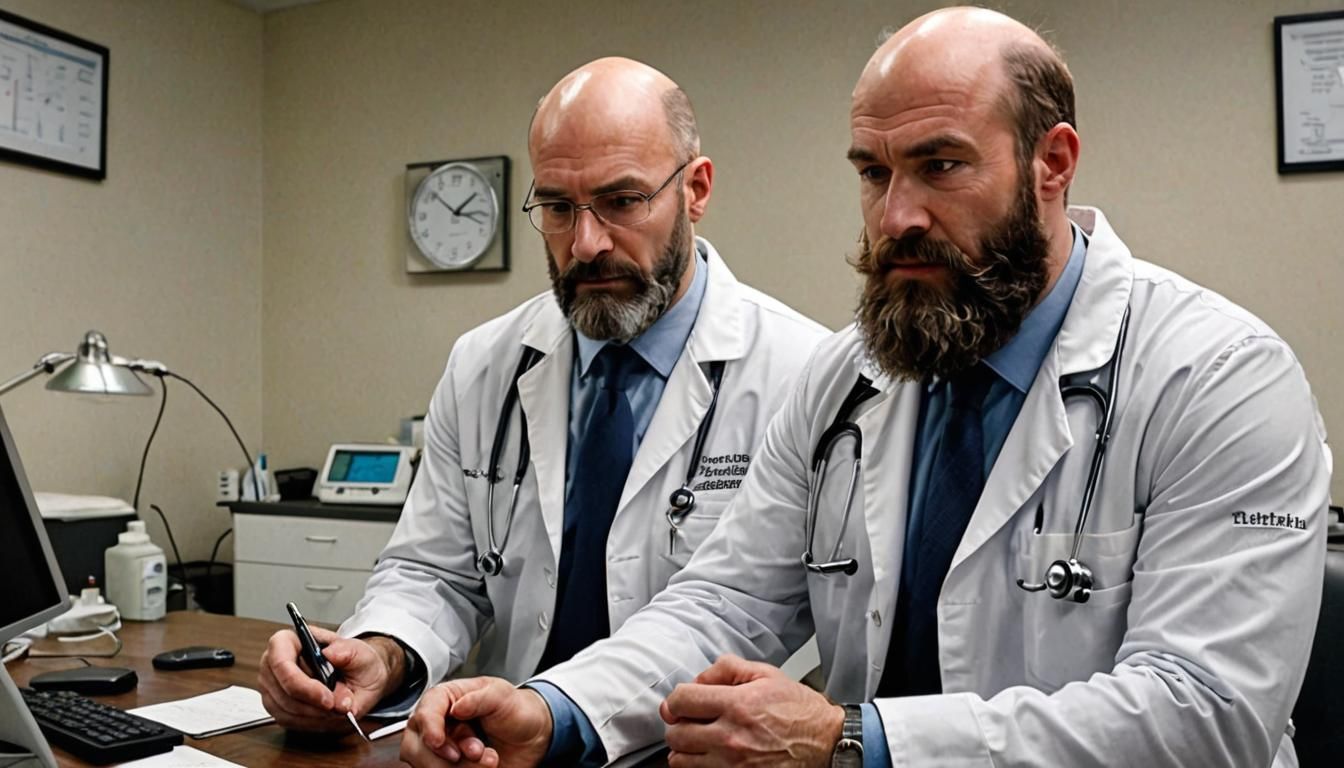 Hyper-Realistic Doctor Examining an Attractive Patient