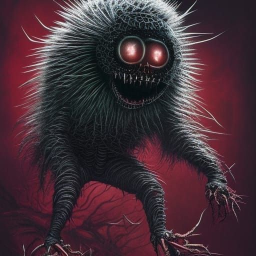 Nightmarish Sci-Fi Skeleton Creature