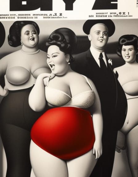 Obesity Propaganda Poster Featuring Overweight Woman