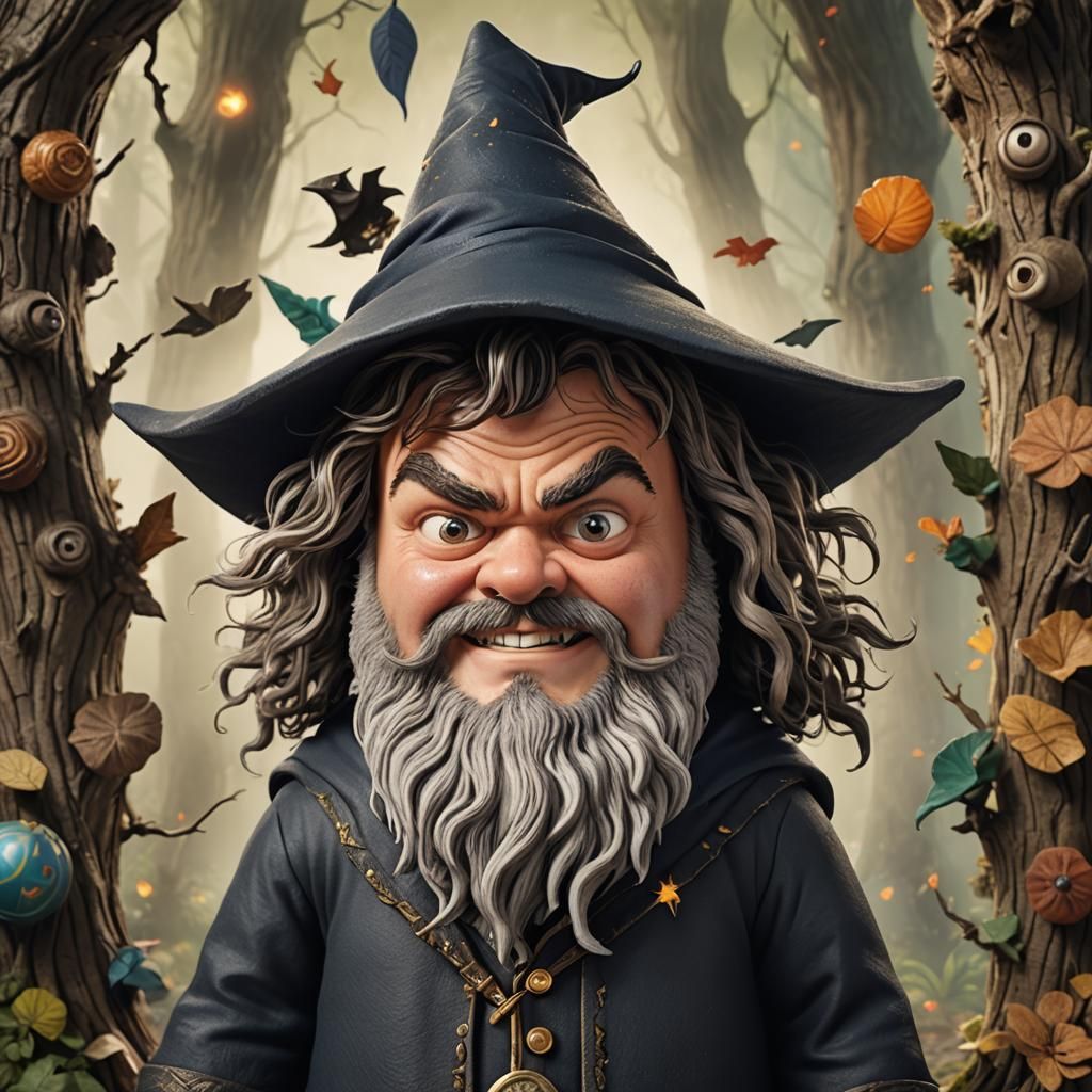 Whimsical Wizard in Stop Motion Animation Style