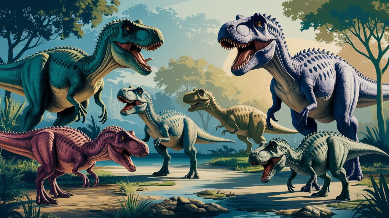 Jurassic World Infographic Poster in Classic Illustration St...