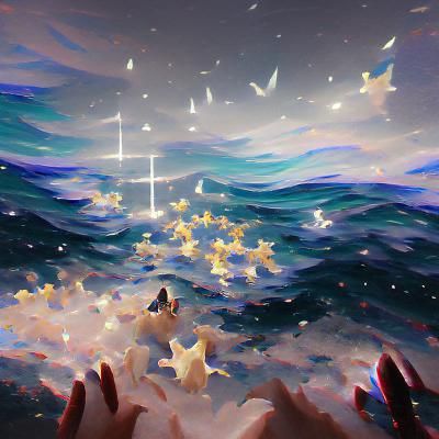 Celestial Starry Sea with Angels