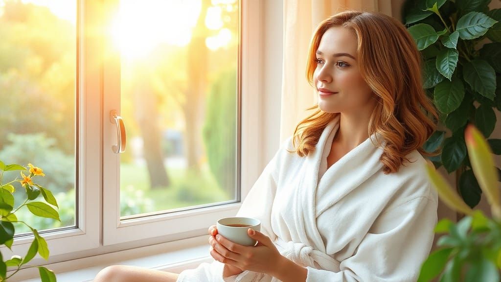 Whimsical Morning Serenity in Watercolor Style