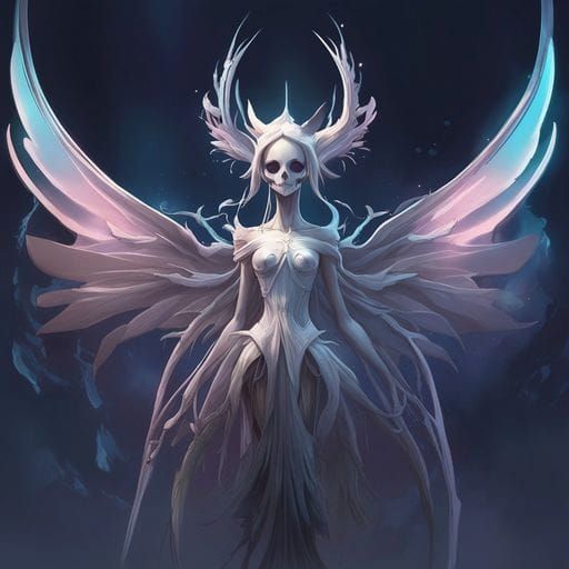 Winged Fairy in Hollow Knight Style