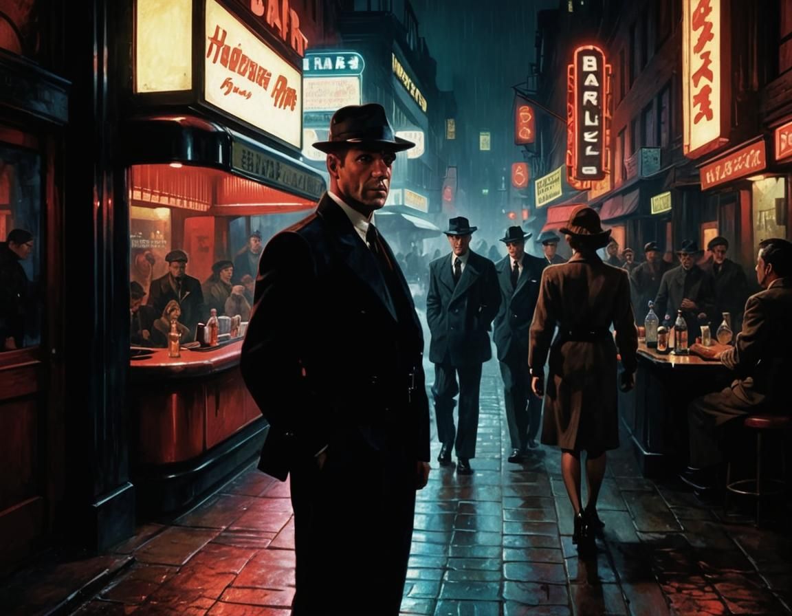 Doorman Guards Red Light District: Retro-Futuristic Art Deco