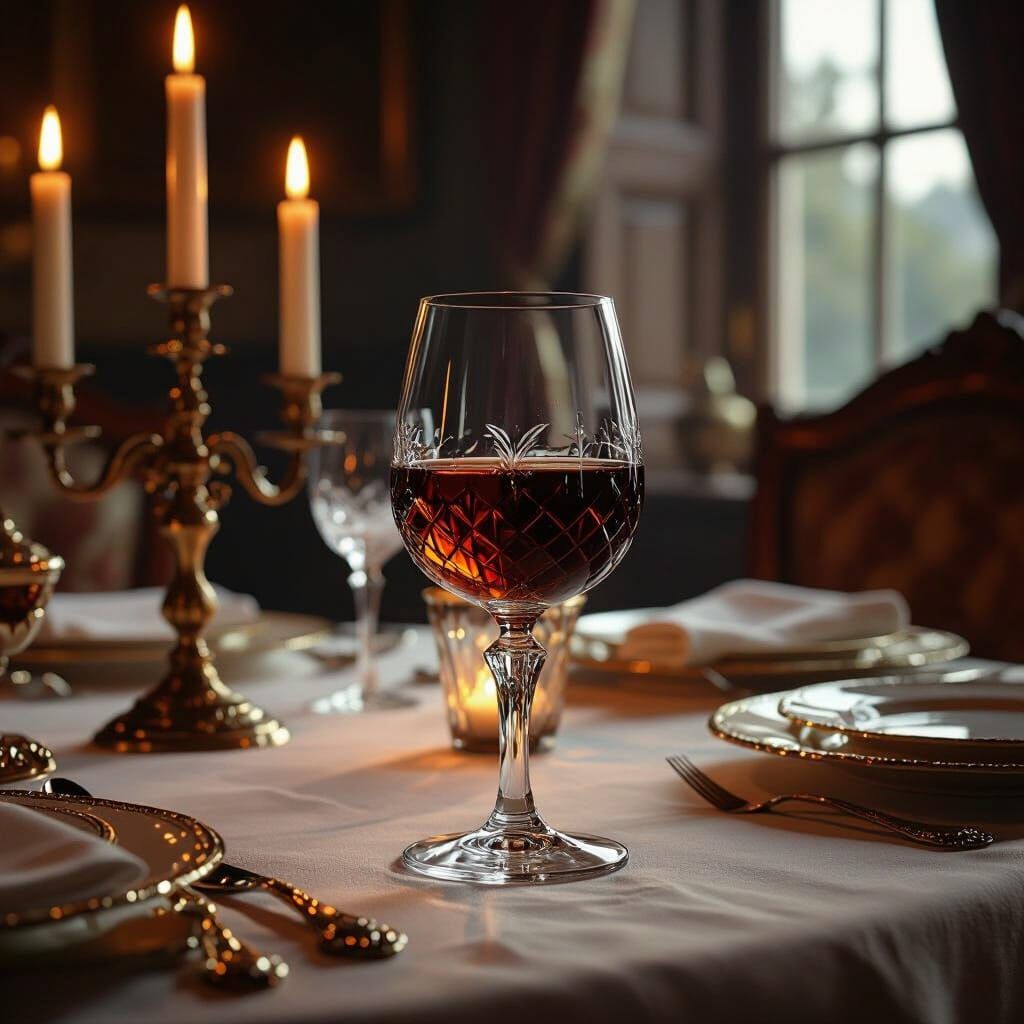 18th Century Madeira Glass on Grand Dinner Table