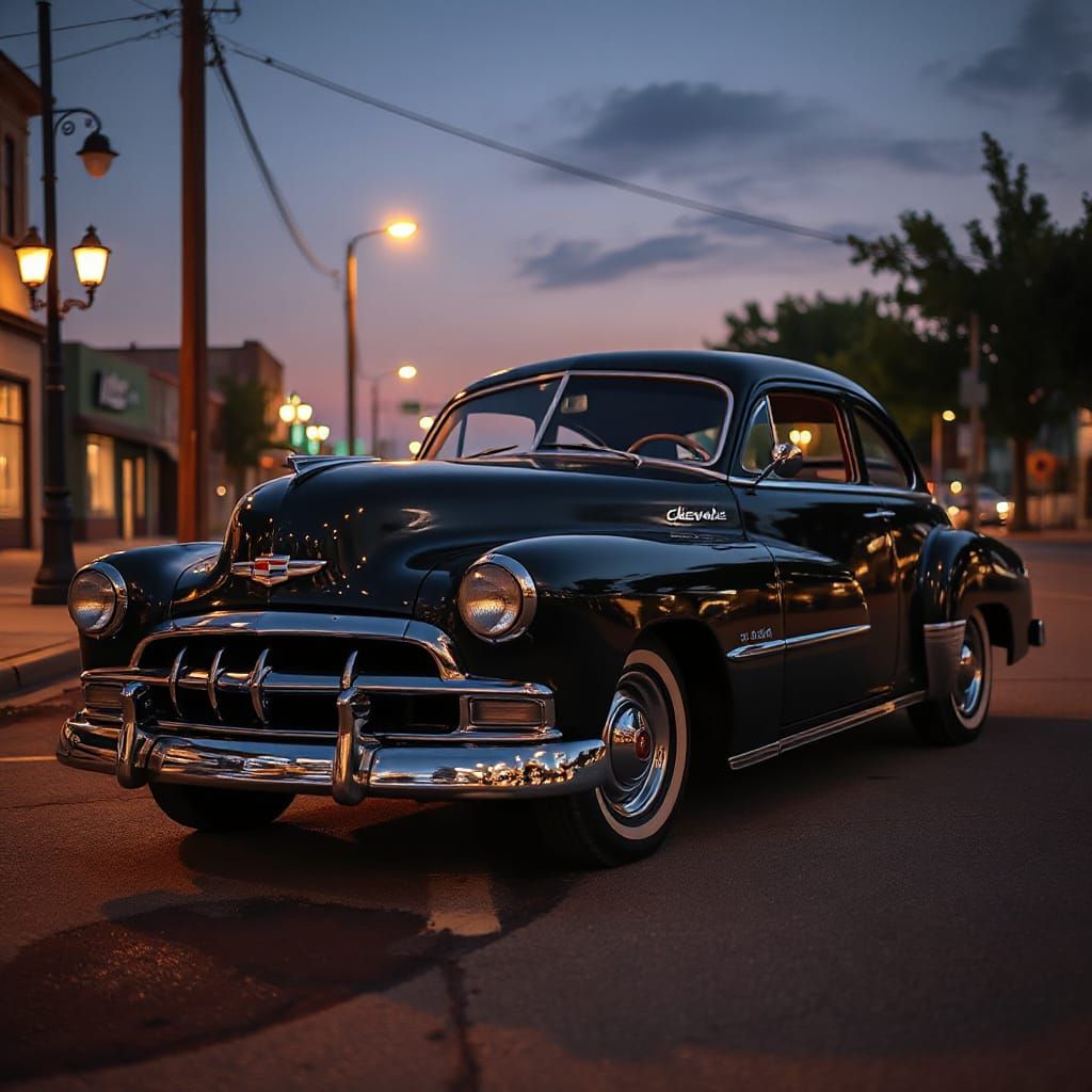 1948 Chevrolet Fleetmaster Coupe at Dusk