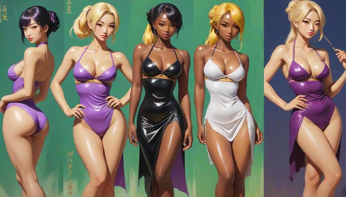 Ethereal Pinup Goddesses in Medieval Splendor