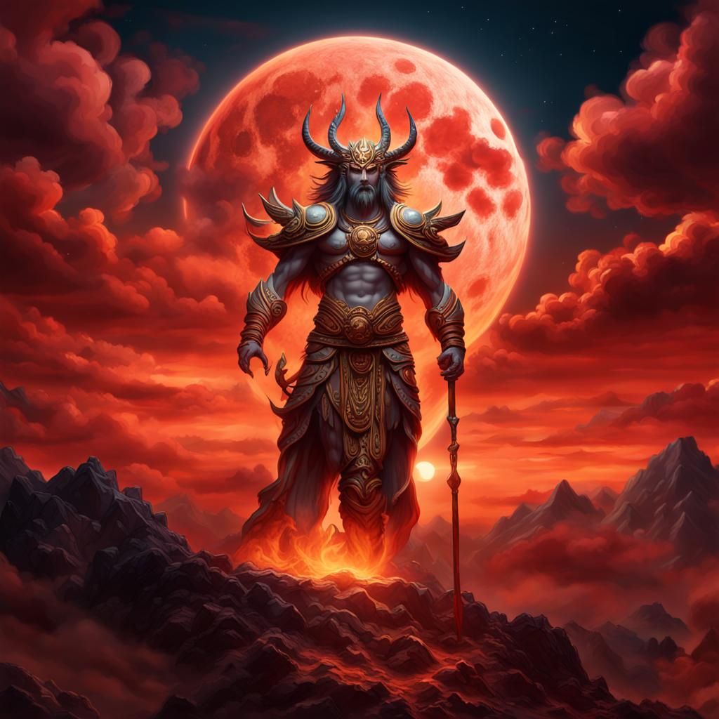 Nusku, God of Fire and Light, Digital Art