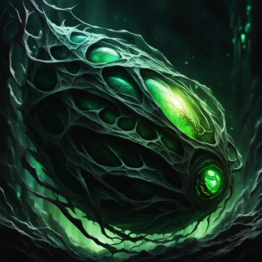 Dark Fantasy Cocoon in Jagged Protrusions