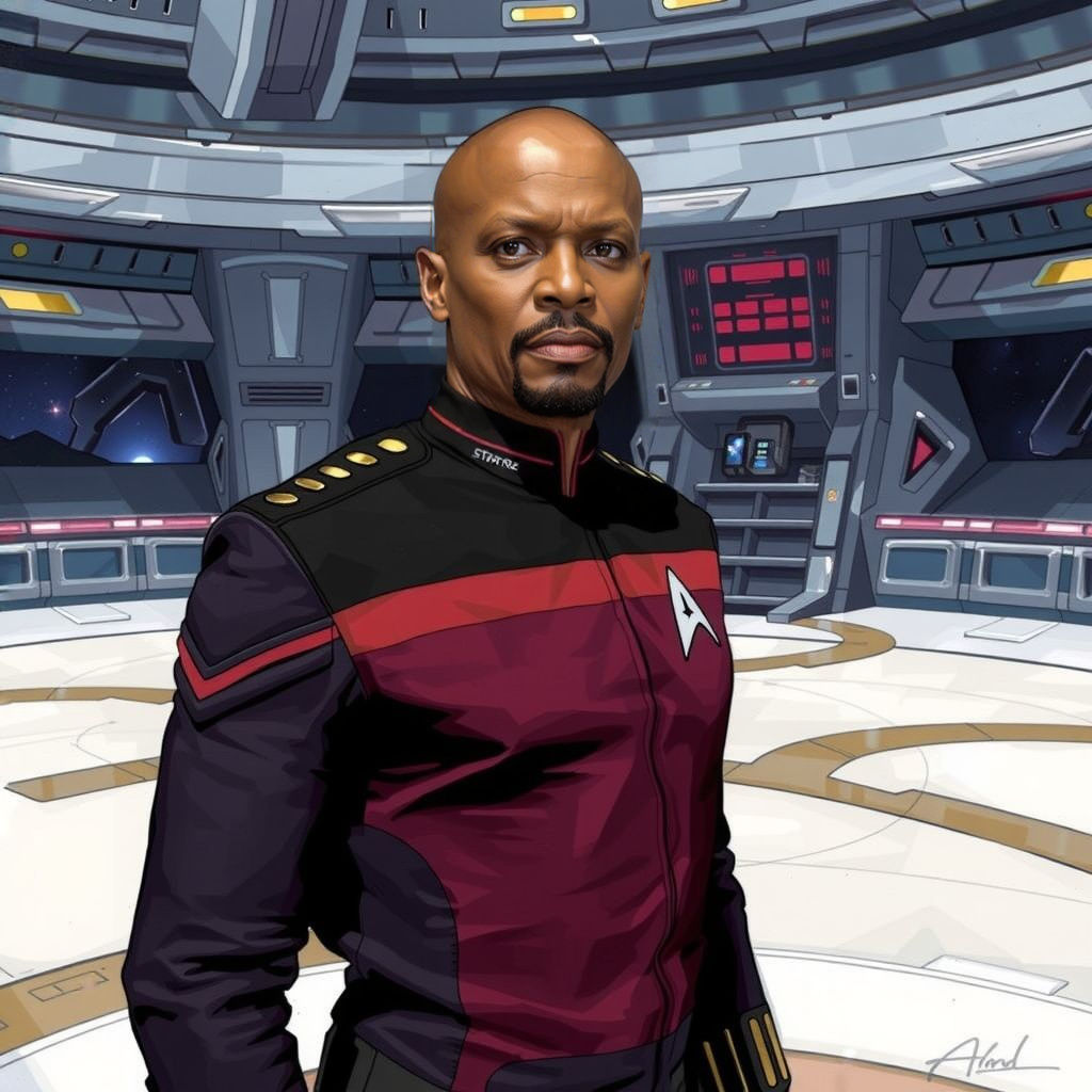 Avery Brooks as Captain Sisko in Star Trek