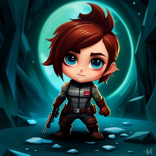 Adorable Chibi Winter Soldier in Polychromatic Style