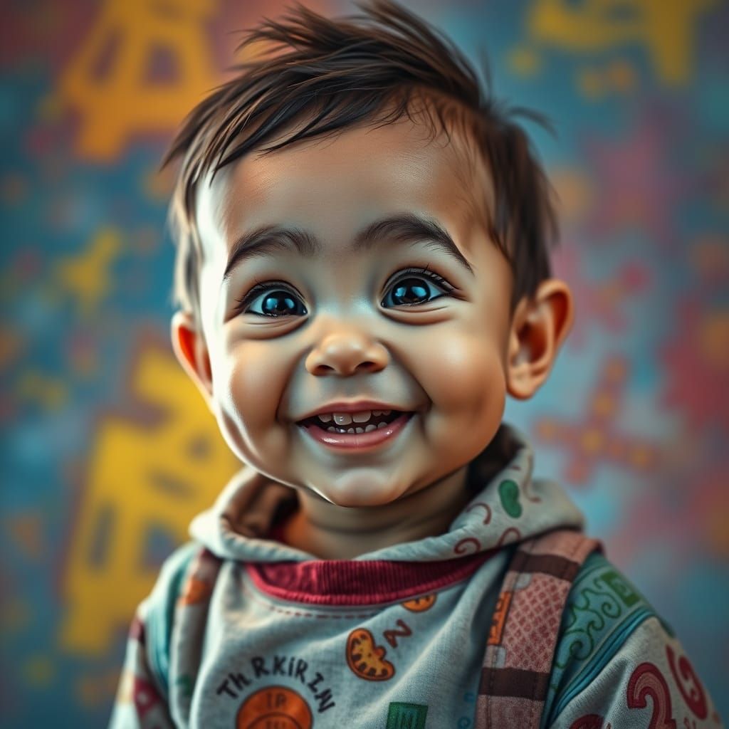 Vibrant Baby Smiles with Radiant Joy
