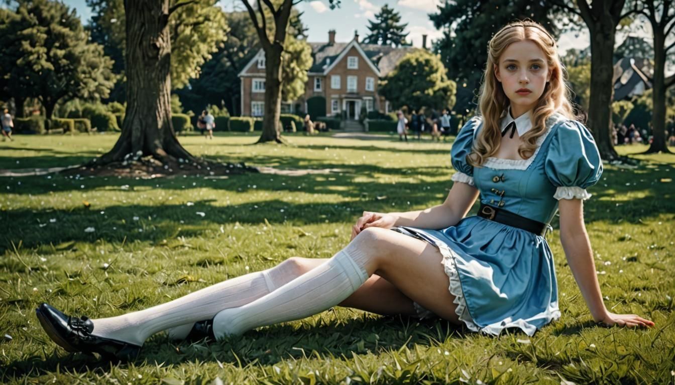 "Alice on the grass." (4)