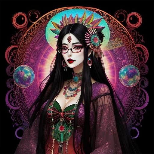Manhwa Camellia Star Princess: Trippy Bohemian Portrait