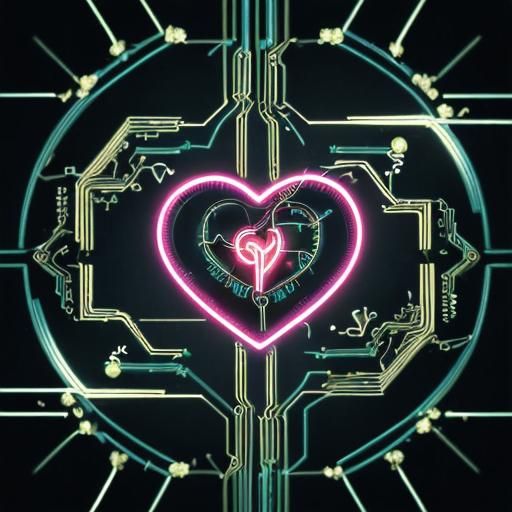 Electronic Circuit Heart with Plant Elements