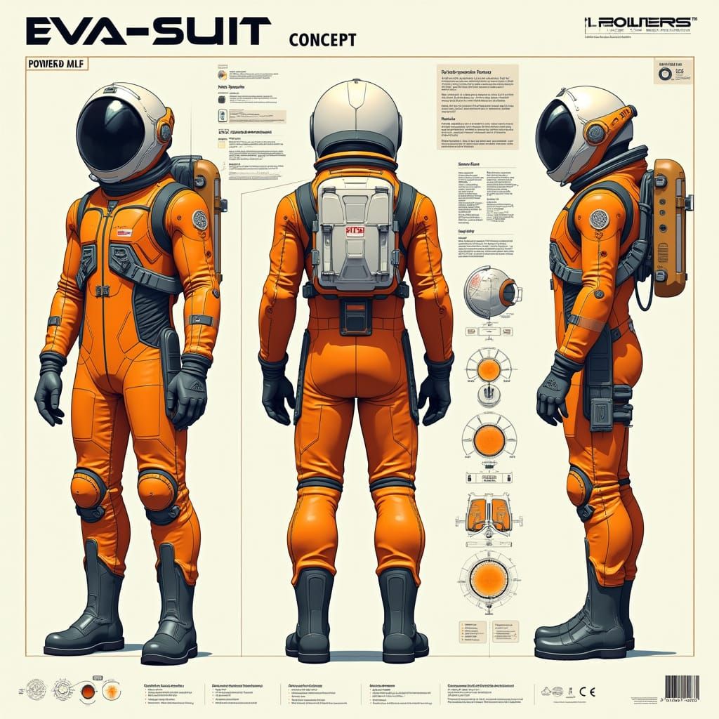 Futuristic EVA-Suit Concept Designs in Intricate Detail