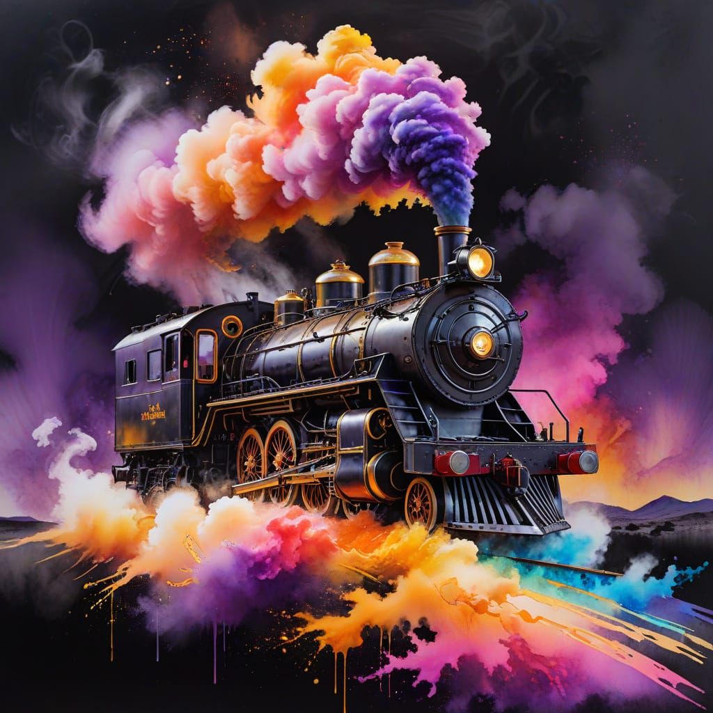 Vintage Steam Engine Meets Wizard in Inkstorm