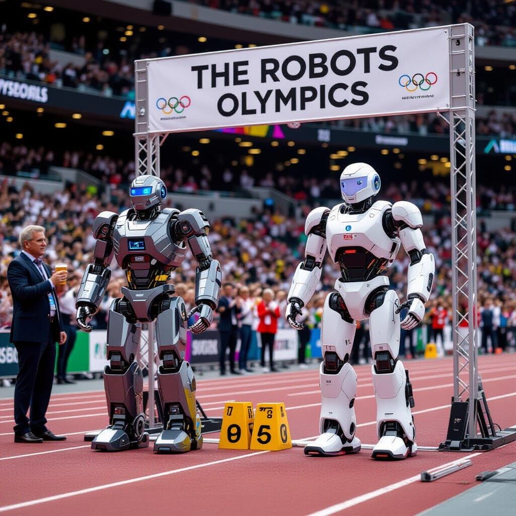Robots Olympics 200m Final Race