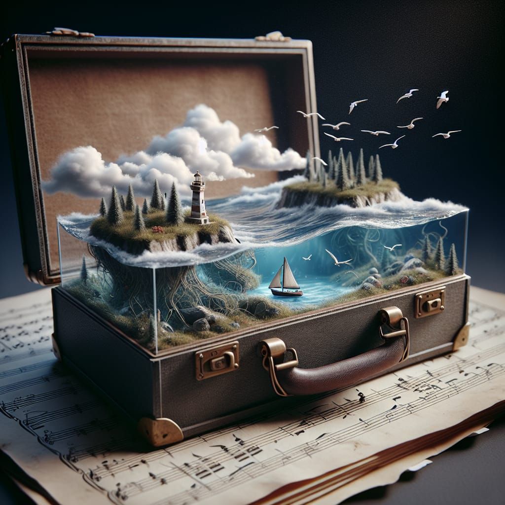 Miniature Ocean Inside a Case: Cinematic Macro Shot