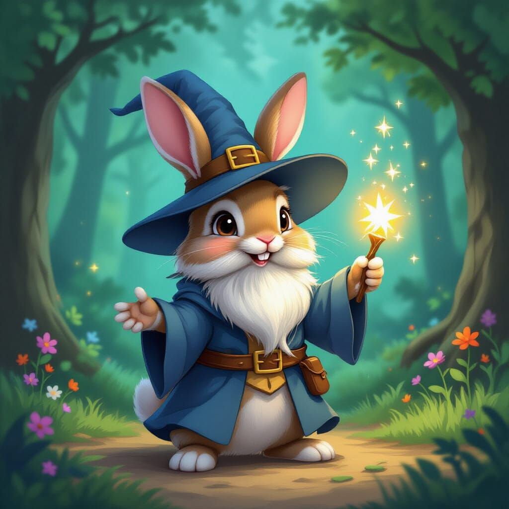 Bunny Wizard on an Epic Adventure