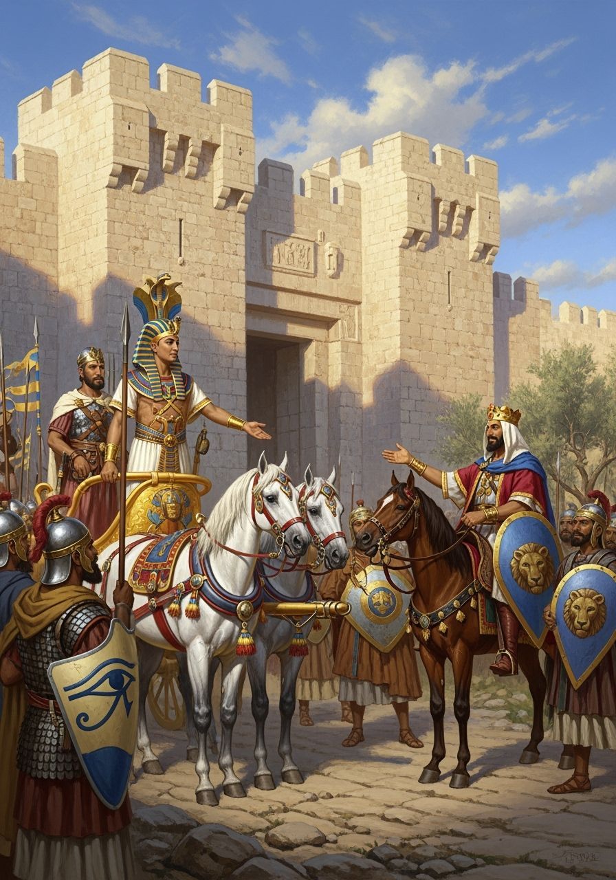 Pharaoh and King: A Historical Alliance Scene
