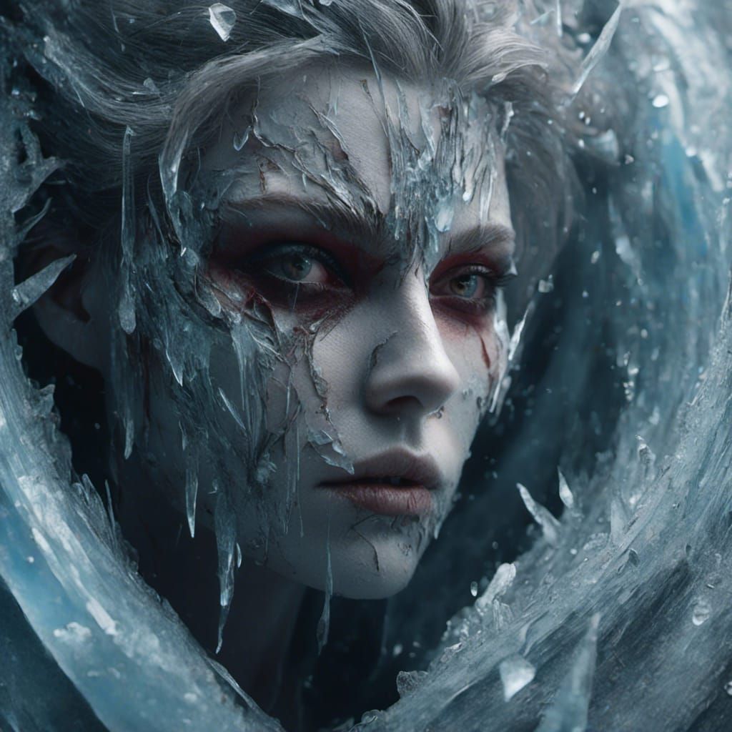 Detailed Ice Spiral in Macabre Style