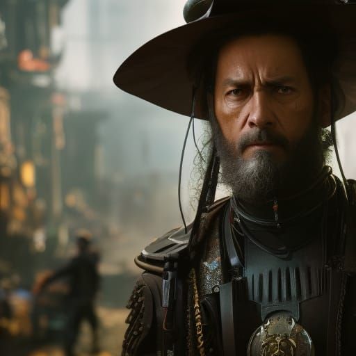 Evil Cyborg in Chaotic Shack, Photorealistic 8K