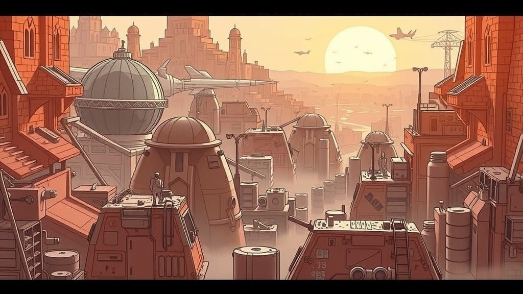 Cowboy Bebop Style Image with Noir Textures