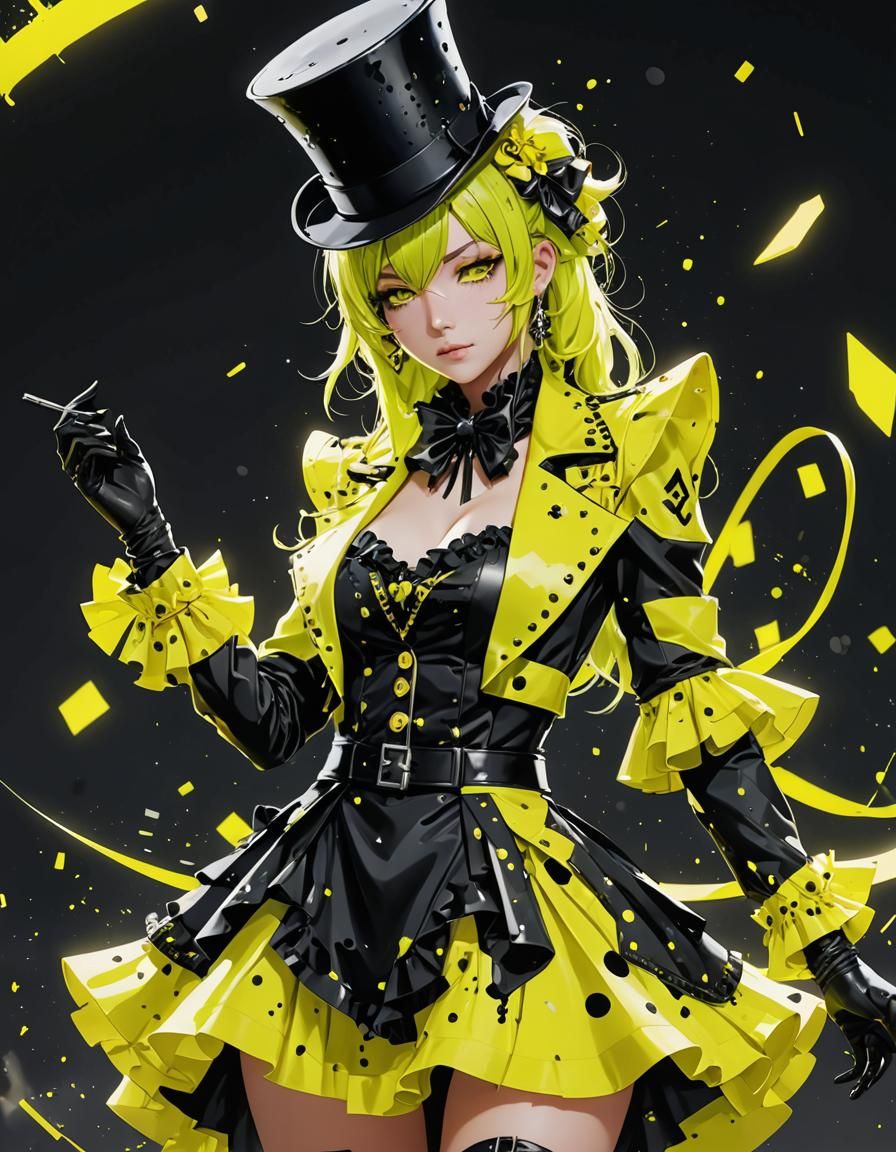 Neon Ringmaster in Anime Style