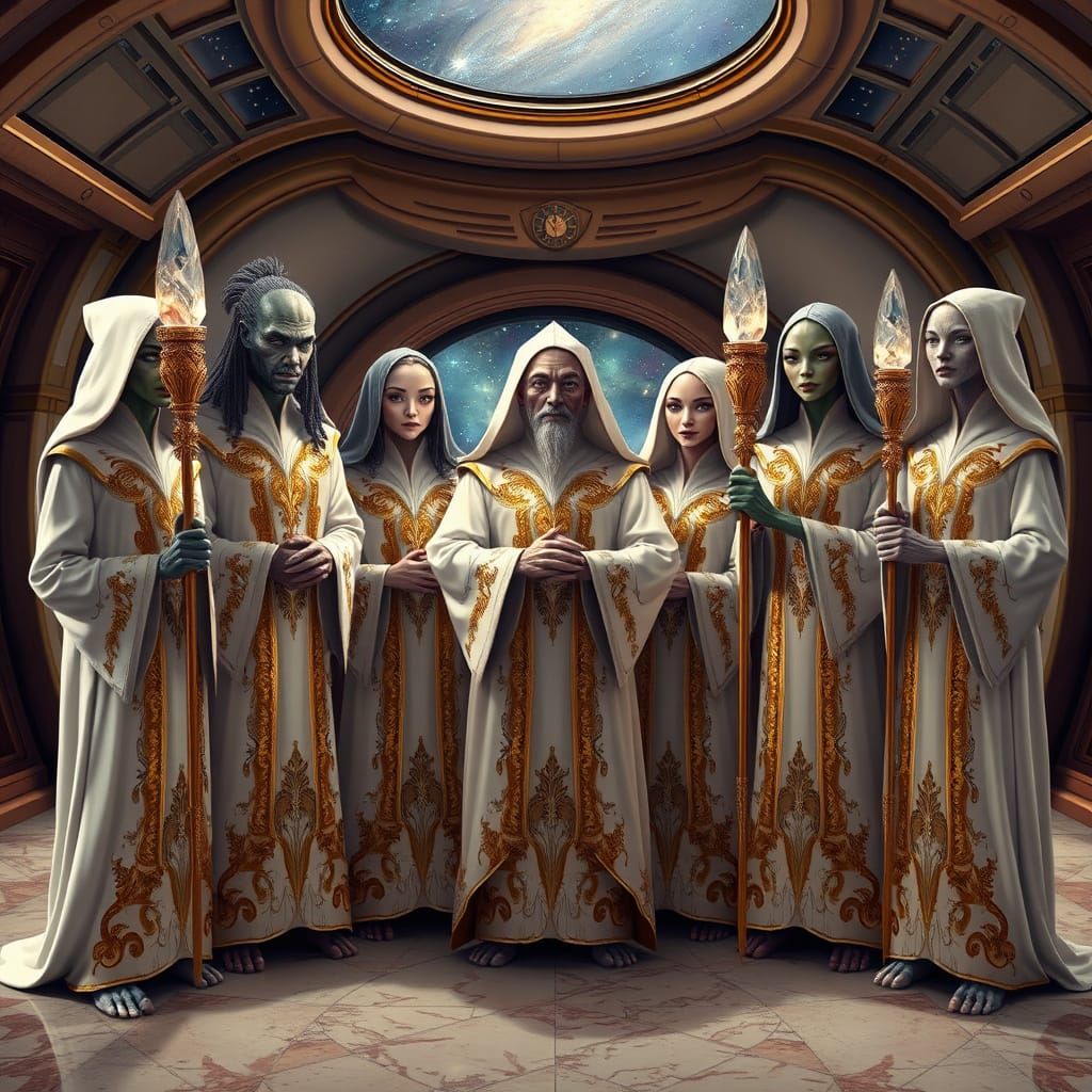 Galactic Wizards in Council Chamber