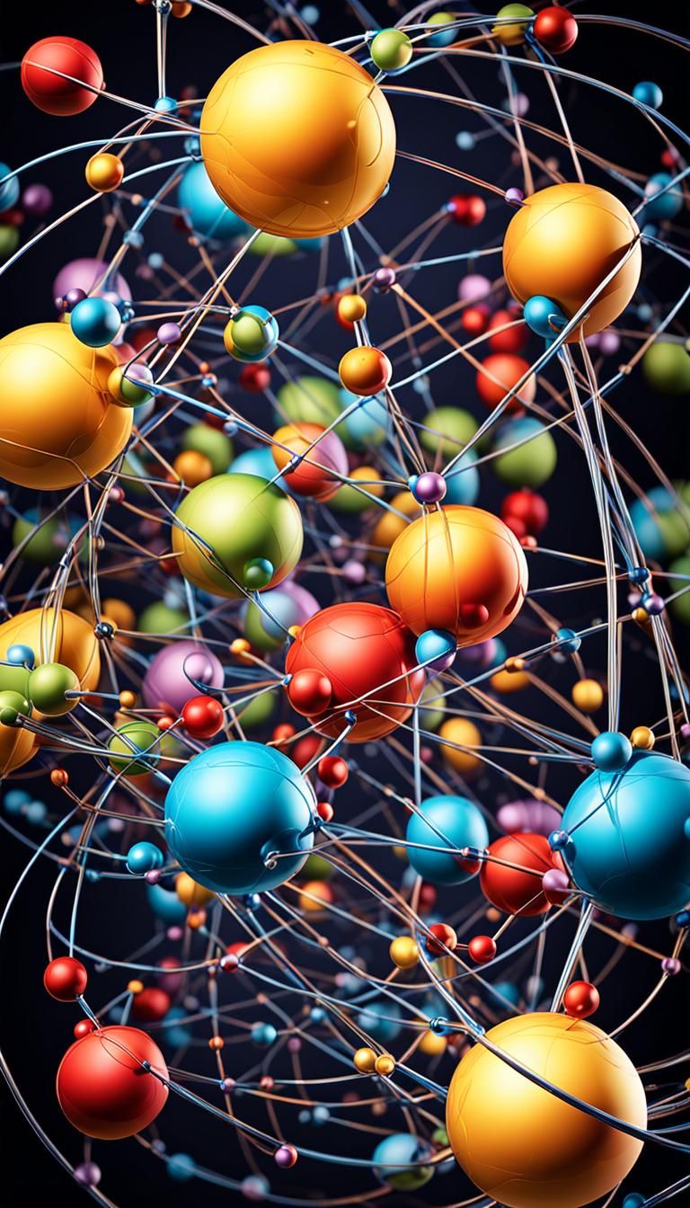 Detailed Atomic Structure: A Digital Illustration