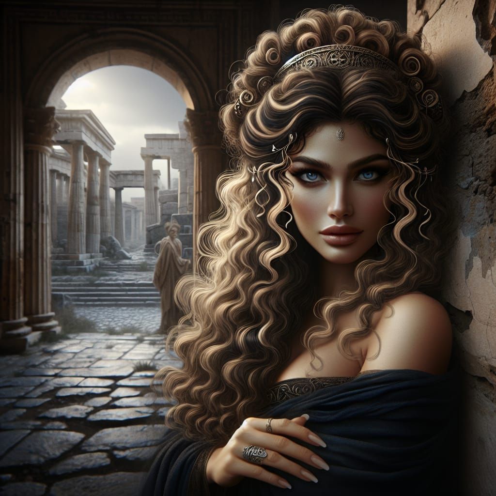 Dysnomia, Goddess of Lawlessness in Digital Matte Painting