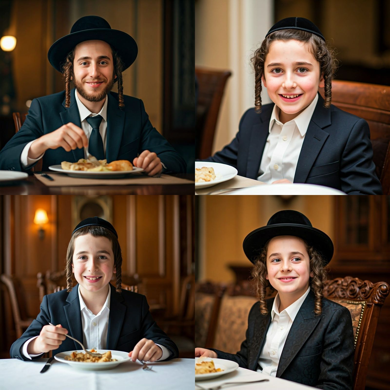 Ultra-Orthodox Yeshiva Boy Portrait with Captivating Smile