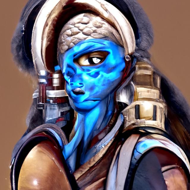 Aayla Secura Detailed Portrait in 8k Resolution