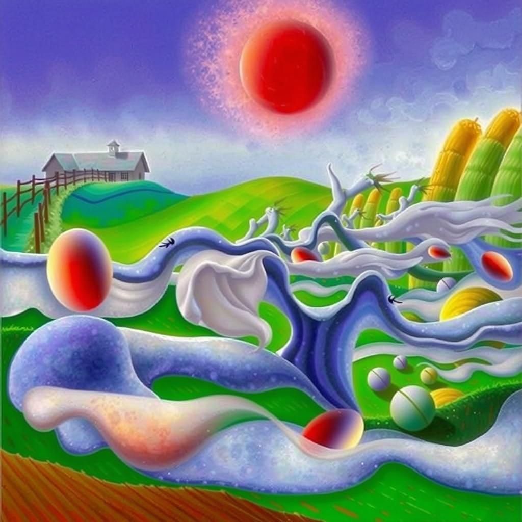 Iowa Cornfield Scene at Golden Hour