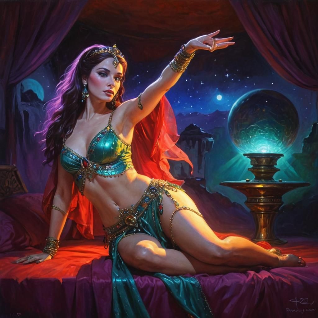 Princess Ardala in Sci-Fi Starship Chamber